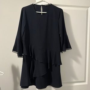 Zara Navy Long Sleeve Dress